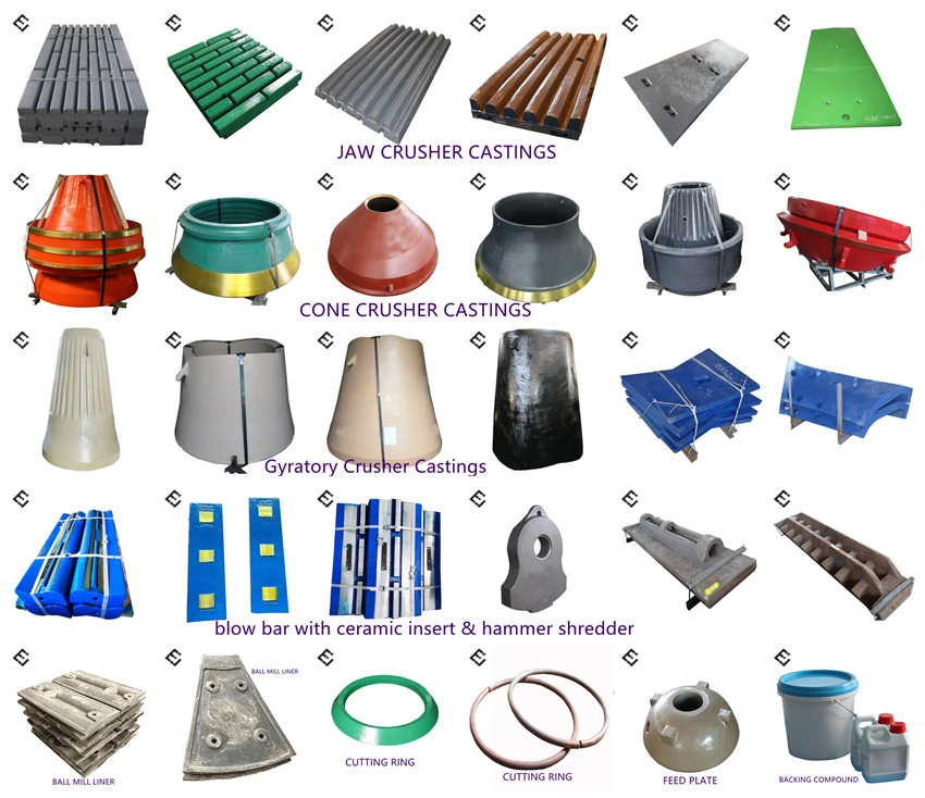 Mining Equipment Spare Parts HP Cone Crusher Liner Filler Backing Compound
